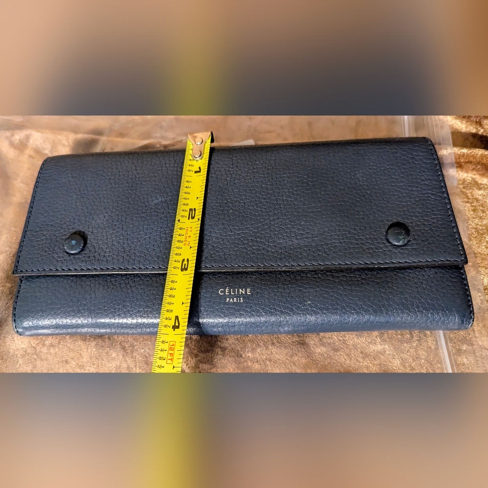 Celine Elegant Navy Blue Goatskin Leather Piece - Picture 13 of 14